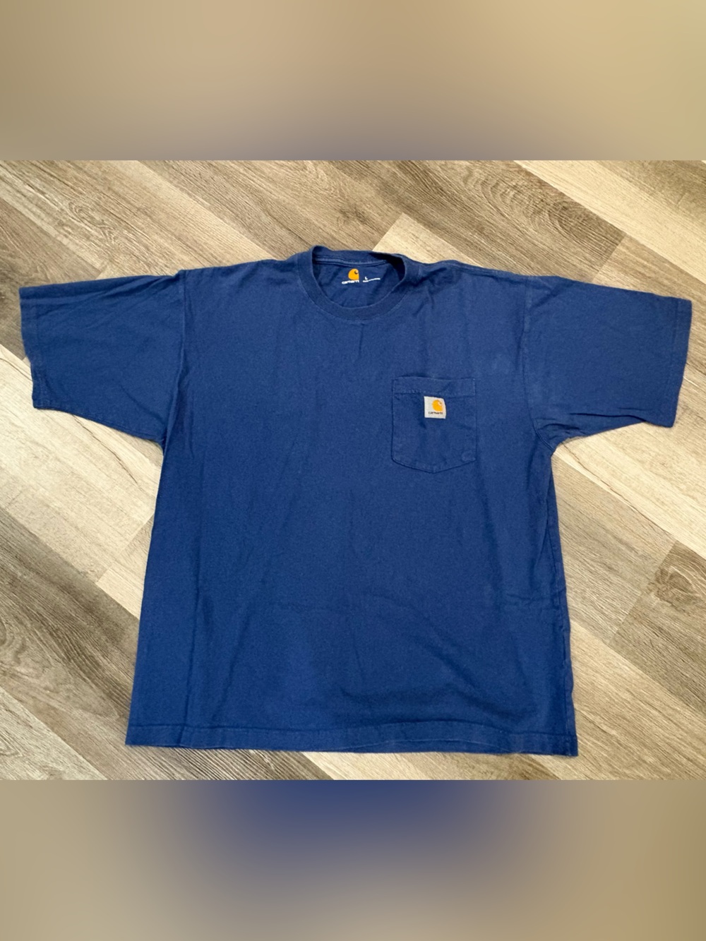 Carhartt Men's blue Pocket T-Shirt size Large K87 RYL Workwear Rugged Outdoors
